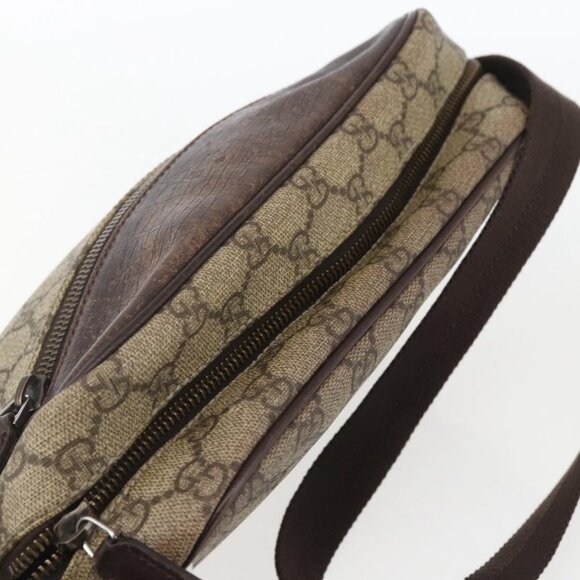 Authentic GUCCI GG Supreme Shoulder Bag PVC Beige Silver 114291 - Picture 13 of 16